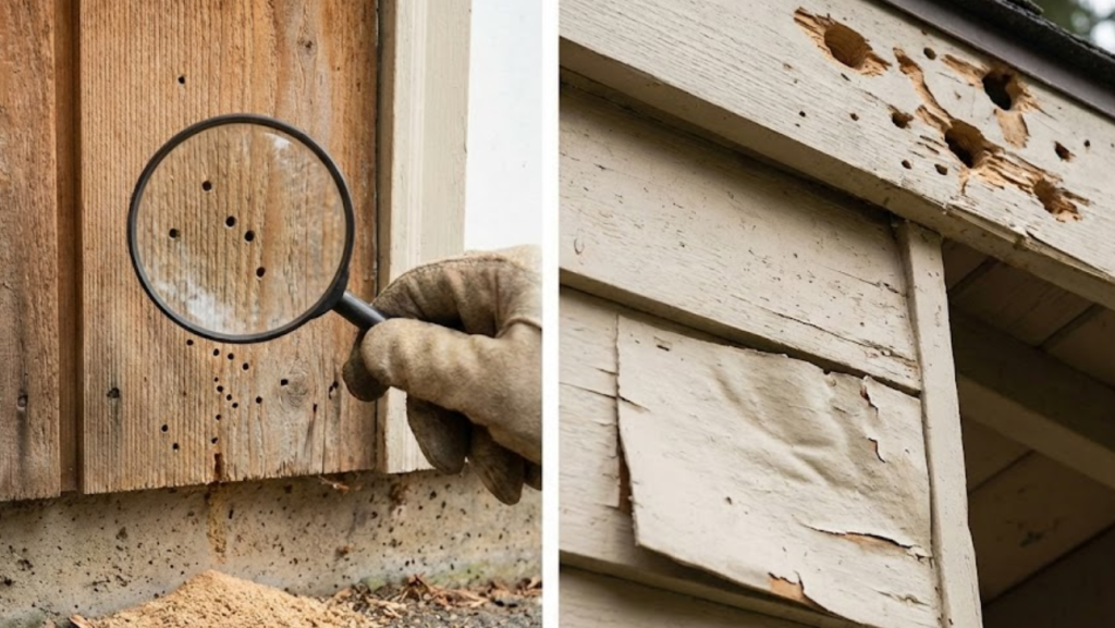 pest siding damage